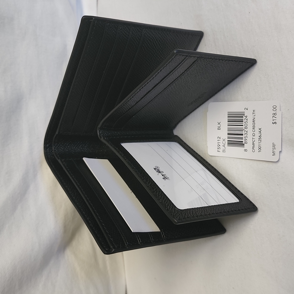 COACH Compact Black WALLET New - Picture 10 of 11
